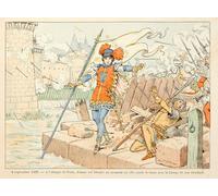 YIMACBJXX Famous Wall Art Decor Canvas Picture Wall Illustration Taken From the Book Jeanne D'arc by Paul De Semant Graffiti Art Pictures for Home Decor 60x90cm