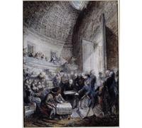 YIMACBJXX Famous Wall Art Decor Canvas Picture Wall Inauguration of the Amphitheatre of the Royal School of Surgery by Gabriel De Saint Aubin Graffiti Art Pictures for Home Decor 60x90cm