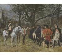 YIMACBJXX Famous Wall Art Decor Canvas Picture Wall Information General Desaix and the Peasant by Jean Louis Ernest Meissonier Graffiti Art Pictures for Home Decor 60x90cm