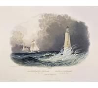 YIMACBJXX Famous Wall Art Decor Canvas Picture Wall Lighthouse on the Lake Erie by Karl Bodmer Graffiti Art Pictures for Home Decor 60x90cm