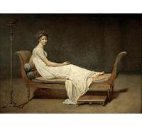 YIMACBJXX Famous Wall Art Decor Canvas Picture Wall Madame Recamier Born Julie Bernard by Jacques Louis David Graffiti Art Pictures for Home Decor 60x90cm