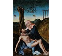 YIMACBJXX Famous Wall Art Decor Canvas Picture Wall Pietà Beneath the Cross by Lucas Cranach the Elder Graffiti Art Pictures for Home Decor 60x90cm