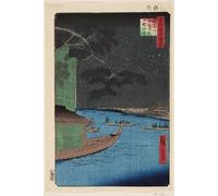 YIMACBJXX Famous Wall Art Decor Canvas Picture Wall Pine of Success and Ou gashi Asakusa River by Utagawa Hiroshige Graffiti Art Pictures for Home Decor 60x90cm