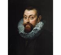 YIMACBJXX Famous Wall Art Decor Canvas Picture Wall Portrait of a Man Bust Length in Dark Costume with a White Ruff by Peter Paul Rubens Graffiti Art Pictures for Home Decor 60x90cm