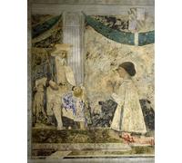 YIMACBJXX Famous Wall Art Decor Canvas Picture Wall Portrait of Sigismondo Pandolfo Malatesta in Prayer Before San Sigismondo by Piero Della Francesca Graffiti Art Pictures for Home Decor 60x90cm