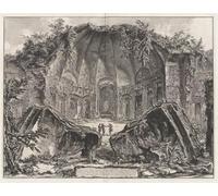 YIMACBJXX Famous Wall Art Decor Canvas Picture Wall Remains of the Temple of the Canopic God in Hadrian's Villa in Tivoli by Battista Piranesi Graffiti Art Pictures for Home Decor 60x90cm