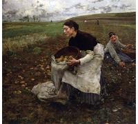 YIMACBJXX Famous Wall Art Decor Canvas Picture Wall Saison D octobre Recolte Des Pommes De Terre by Jules Bastien-lepage Graffiti Art Pictures for Home Decor 60x90cm