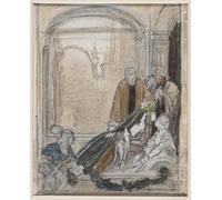 YIMACBJXX Famous Wall Art Decor Canvas Picture Wall Sketch Design for 'the Death of Brunelleschi' by Lord Frederick Leighton Graffiti Art Pictures for Home Decor 60x90cm