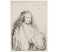 YIMACBJXX Famous Wall Art Decor Canvas Picture Wall St catherine 'the little jewish bride' by Rembrandt van Rijn Graffiti Art Pictures for Home Decor 60x90cm