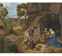 YIMACBJXX Famous Wall Art Decor Canvas Picture Wall the Adoration of the Shepherds by Giorgione Da Castelfranco Graffiti Art Pictures for Home Decor 60x90cm