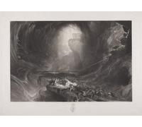YIMACBJXX Famous Wall Art Decor Canvas Picture Wall The Deluge by John Martins Graffiti Art Pictures for Home Decor 60x90cm