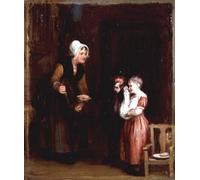 YIMACBJXX Famous Wall Art Decor Canvas Picture Wall the Dirty Bairn by David Wilkie Graffiti Art Pictures for Home Decor 60x90cm