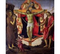 YIMACBJXX Famous Wall Art Decor Canvas Picture Wall The holy with saints john the baptist mary magdalen Tobias and raphael. by Sandro Botticelli Graffiti Art Pictures for Home Decor 60x90cm