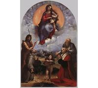 YIMACBJXX Famous Wall Art Decor Canvas Picture Wall the Lady of Foligno by Raphael Graffiti Art Pictures for Home Decor 60x90cm