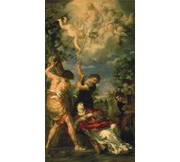 YIMACBJXX Famous Wall Art Decor Canvas Picture Wall the Martyrdom of Saint Stephen by Pietro Da Cortona Graffiti Art Pictures for Home Decor 60x90cm