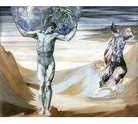 YIMACBJXX Famous Wall Art Decor Canvas Picture Wall the Perseus Series Atlas Turned to Stone by Edward Burne-jones Graffiti Art Pictures for Home Decor 60x90cm