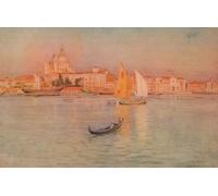 YIMACBJXX Famous Wall Art Decor Canvas Picture Wall the Salute From the Giudecca by Walter Frederick Roofe Tyndale Graffiti Art Pictures for Home Decor 60x90cm