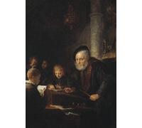 YIMACBJXX Famous Wall Art Decor Canvas Picture Wall the Schoolmaster by Gerrit Dou Graffiti Art Pictures for Home Decor 60x90cm