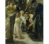YIMACBJXX Famous Wall Art Decor Canvas Picture Wall The Twelve-Year-Old Jesus in the Temple by Max Liebermann Graffiti Art Pictures for Home Decor 60x90cm