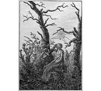 YIMACBJXX Famous Wall Art Decor Canvas Picture Wall The woman with the cobweb between bare trees by Caspar David Friedrich Graffiti Art Pictures for Home Decor 60x90cm