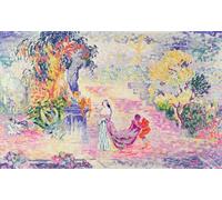 YIMACBJXX Famous Wall Art Decor Canvas Picture Wall Woman in the Park by Henri Edmond Cross Graffiti Art Pictures for Home Decor 60x90cm