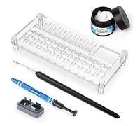 YIMAGUJRX RUNJRX 36 Switches Acrylic Lube Station for Keyboard Switch,GPL 205G0 0.53oz/15g, Switch Opener for MX Cherry Akko Panda Kailh Gateron,Switch Tester,Switch Lube Kit for Gaming Keyboard