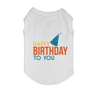 YIMAISZQ Dog Clothes Birthday Gift Boy Girl Shirt For Small Large Brithday Vest Doggy Puppy Clothes-white-3-xxxl