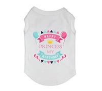 YIMAISZQ Dog Clothes Birthday Gift Boy Girl Shirt For Small Large Brithday Vest Doggy Puppy Clothes-white-5-s