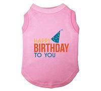 YIMAISZQ Dog Clothes Birthday Gift Boy Girl Shirt For Small Large Brithday Vest Doggy Puppy Clothes-pink-2-m