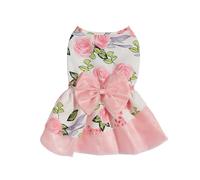 YIMAISZQ Dog Clothes Elegant Princess Small Dress Spring Summer Dresses Girls Puppy Lightweight Pet Dresses-pink-s