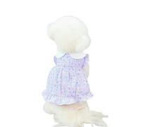 YIMAISZQ Dog Clothes Summer Dress Floral Pet Skirts Cat Sweet Dresses Chihuahua Yorkie Clothing Soft Breathable Puppy Costume Girls Clothes-purple-l