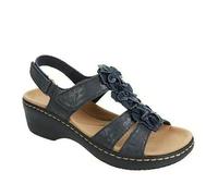 YIMAISZQ sandals for women Summer Flower Wedge Platform Orthopedics Shoes Retro Rome Casual Comfortable Peep Toe Sandalias De Mujer-blue-42