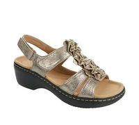YIMAISZQ sandals for women Summer Flower Wedge Platform Orthopedics Shoes Retro Rome Casual Comfortable Peep Toe Sandalias De Mujer-gold-41