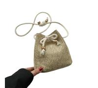 YIMAISZQ Straw Bag Bags Cute Handbag Summer Beach Crossbody Purse Women Small Adjustable Strap With Drawstring-khaki