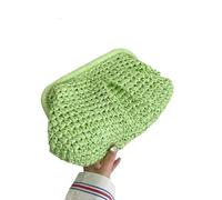 YIMAISZQ Straw Bag Dumpling Clutch Woven Tote Purse For Women Summer Beach Wicker Purses Women-green