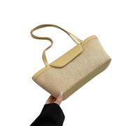 YIMAISZQ Straw Bag Weave Shoulder Bags For Women Summer Ladies Females Beach Lady Handbags And Purses-yellow-37cmx16cmx11cm
