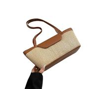 YIMAISZQ Straw Bag Weave Shoulder Bags For Women Summer Ladies Females Beach Lady Handbags And Purses-brown-37cmx16cmx11cm