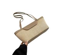 YIMAISZQ Straw Bag Weave Shoulder Bags For Women Summer Ladies Females Beach Lady Handbags And Purses-khaki-37cmx16cmx11cm