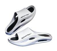 YIMAISZQ summer sandals men Sports Men's Women Slippers Couple Thick Bottom Indoor Trend Outer Wear Stomping Shit Feeling Sand Print Soft-white-40-41