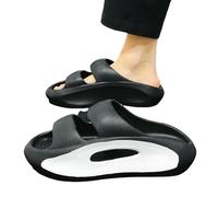 YIMAISZQ summer sandals men Stepping On Shit Slippers Men's Wear Trend Non-slip And Deodorant Outdoor Sports Soft Bottom Beach Men's-hy3306a Black-42-43