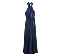 YIMAISZQ Women Dresses Sexy Satin Halter Neck Backless Maxi Dress for Elegant Tie Cowl Back Formal Wedding Guest Summer-Blue-s