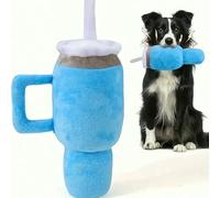YIMAIWLX Dog Toys Cute Beverage Mug Shaped In Pink Blue Durable Ideal For Puppy Teething Entertainment-one-size