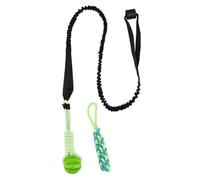 YIMAIWLX Dog Toys Interactive Toy Tug Of War Spring Rope Dogs Outdoor And Indoor Hanging Pull Ball Puppy Molar Teeth Cleaning Toys-1 Set