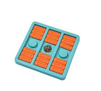 YIMAIWLX Dog Toys Puzzle Interactive Slow Feeder Game Plate Intelligence Training For Boredom Relief And Hidden Treats-square Blue