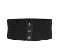 YIMAIWLX women's belts Women's Wide Waistband Stretchy Dress Elastic Snap-button Corset Belts-black-70-95cm
