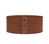 YIMAIWLX women's belts Women's Wide Waistband Stretchy Dress Elastic Snap-button Corset Belts-camel-70-95cm