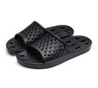 YIMAIWLX Women'S Sandals & Slides Women Shower Shoes Non-slip Quick Dry Slippers Lightweight Pool With Drain Holes For Beach Bathroom Gym-black-36
