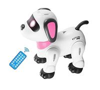 yiman Remote Control Robot Dog Toy - Interactive & Programmable RC Robot Toy for Kids 3+, Smart Dancing Puppy with LED Eyes & Sound, Rechargeable Electronic Pet Toy for Boys & Girls - Pink