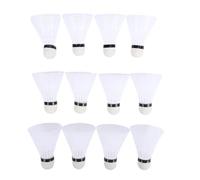 yiMANtrading 12PCS Nylon Shuttlecocks, Badminton Balls for Training and Practice, High Speed Stable Flight Badminton Shuttlecocks with Durable Nylon Skirt for Indoor Outdoor Sports (White)