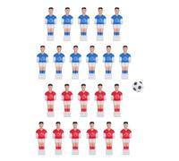 yiMANtrading 22pcs Foosball Players Replacement, Red & Blue Foosball Machine Accessories with 32mm Black & White Balls for Standard 4824 Foosball Tables